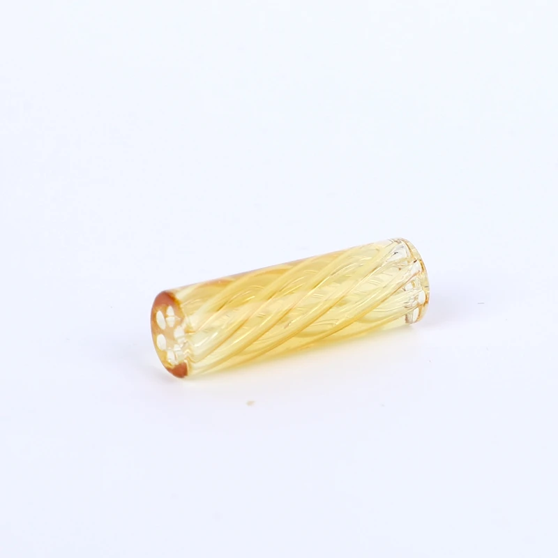 5pcs/box 6 Holes Spiral Style Smoking Glass Tip Mouth Tip Smoking Accessories Packing