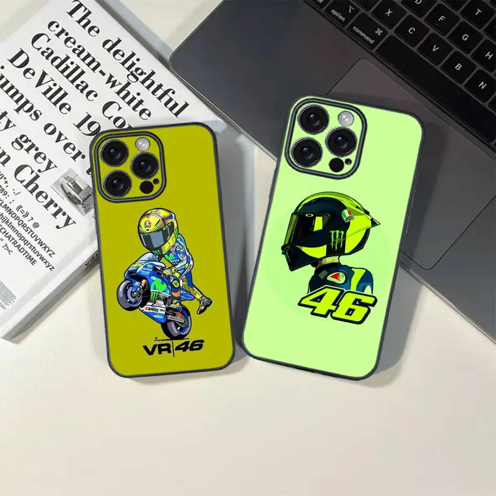 Coque de téléphone Valentino rossi, 1 pièce, étui souple en TPU pour iPhone PRO MAX PLUS Mini, respectueux de la peau