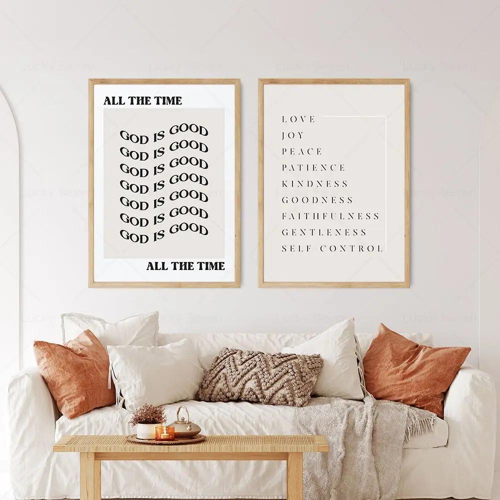 God Is Good Bible Verse Canvas Painting Fruit Of The Holy Spirit Poster Modern Christian Jesus Wall Art Print Decorazione Della Sala Di Preghiera