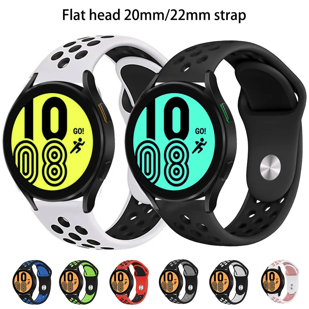 20mm 22mm Strap Silicone For Samsung Galaxy Watch 4/5 44mm 40mm/3/active 2 Gear S3 correa Bracelet For HUAWEI watch GT 2 2e band_voghion.com