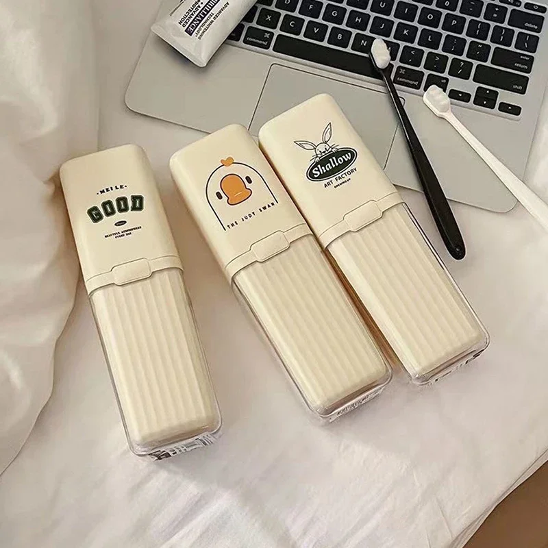 Portable Travel Toothbrush Cup Home Use Children's Plastic Toothpaste Cup Mouthwash Cup Bathroom Travel Supplies