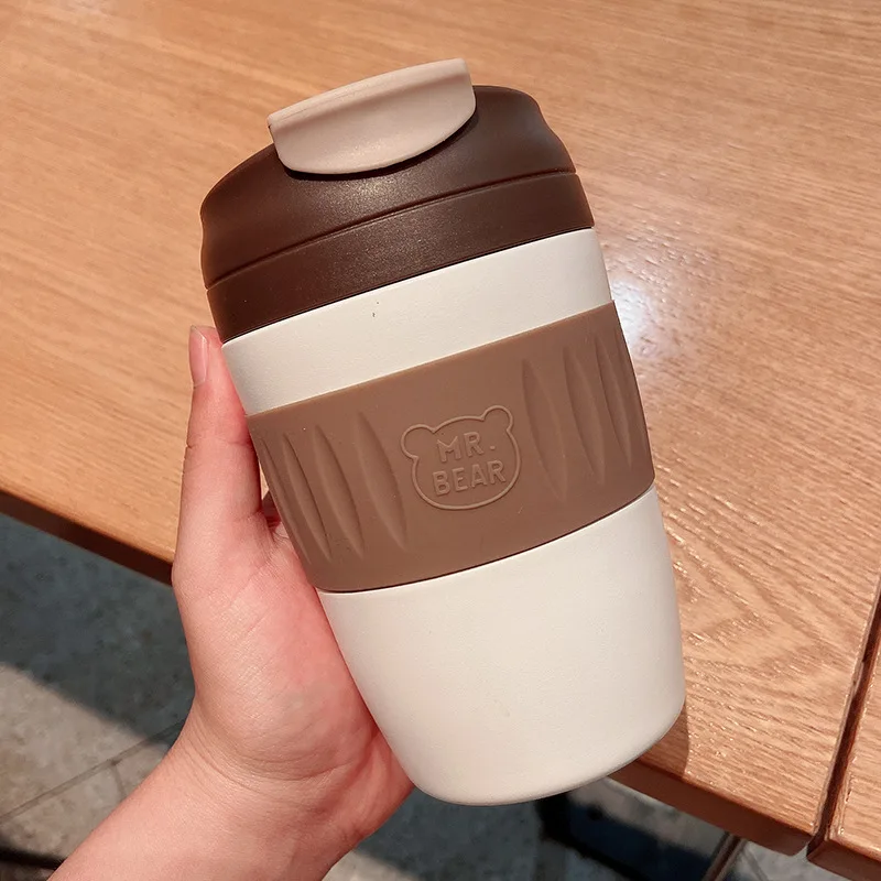 Kawaii Bear Thermal Cup Coffee Mug Portable Stainless Steel Kids
