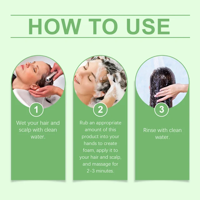 Rosemary Hair Shampoo Hair Regrowth Deep Nourishing Repair Split Ends Hair Soothing Scalp Anti Dandruff Hair Strengthens Shampoo 6