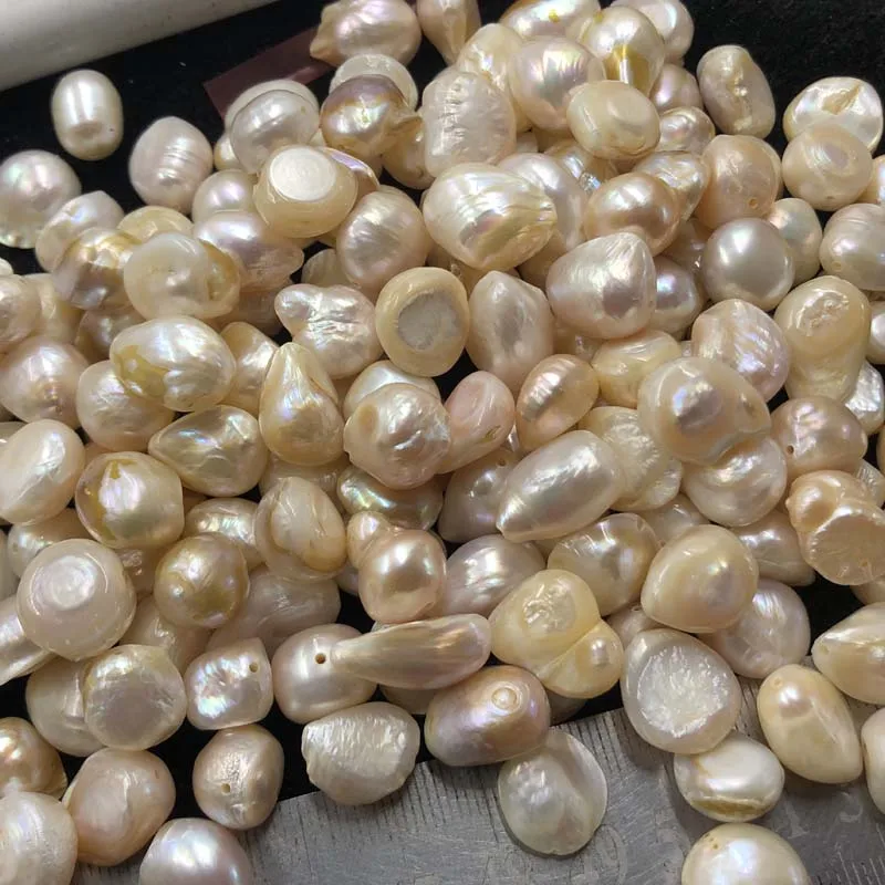 

ELEISPL JEWELRY Whlesale 250g 160PCS Baroque Freshwater Loose Pearls Full Hole Beads 10-15mm #22010389-1