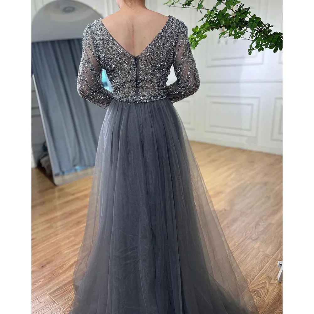 Sbddbf54dbacf4267af36992b50fa04aeF Dubai Mermaid Beaded Luxury Blue Muslim Evening Dresses Gowns with Detachable Skirt for Women Party Mallzona