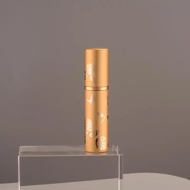 Elegant 10ml Refillable Glass Perfume Bottle with Metal Atomizer