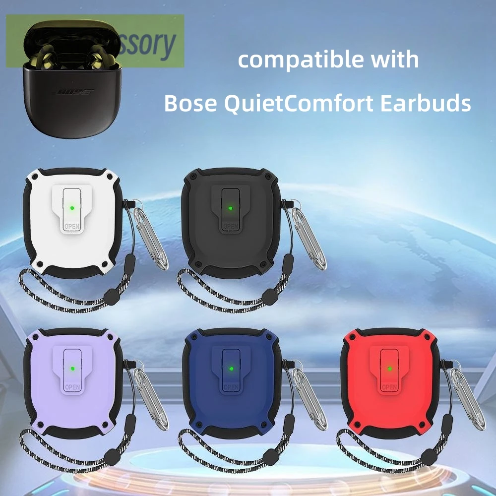 Custodia Per Interruttori/Custodia In Silicone Per Controller Di Gioco Verde Compatibile Bose Quietcomfort Ultra Earbuds 2023 /Quietcomfort Earbuds Ii