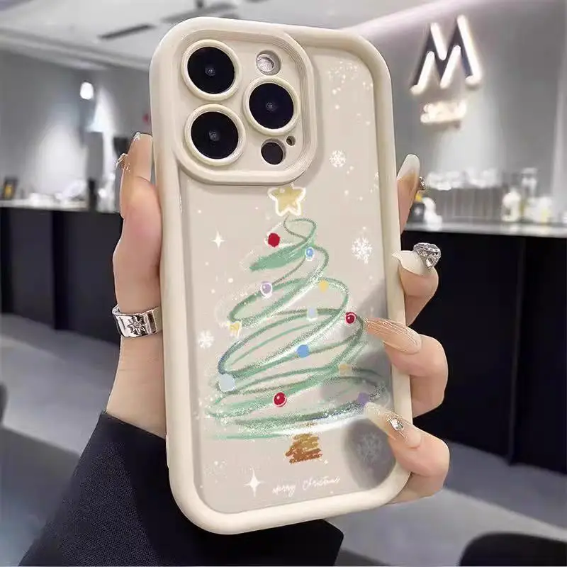 Festive Snowman & Santa Claus Silicone Phone Case - Christmas Edition