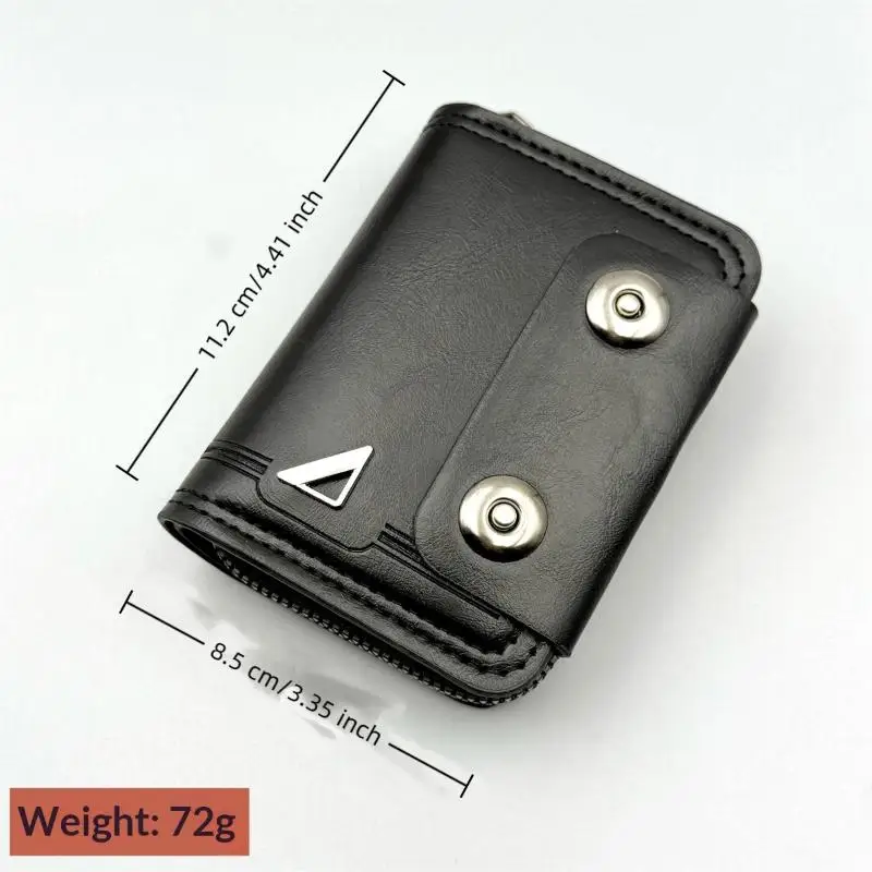 Portafogli Portatili Retrò da Donna in Morbida Pelle PU, Portamonete Multi-Card, Porta Biglietti da Visita, Borsa Corta con Cerniera per Carte - immagine 6