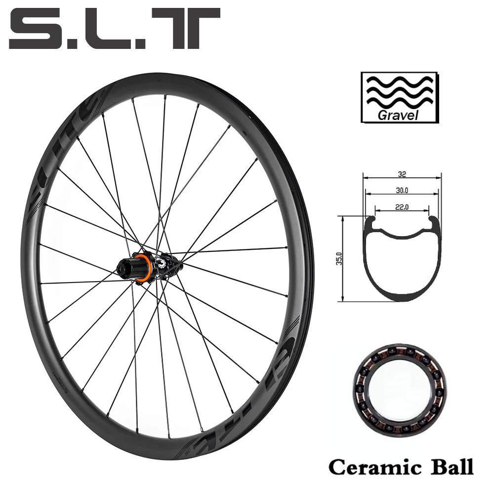 ELITEWHEELS SLT GRAVEL Carbon Wheelset керамический подшипник дисковый тормоз Велокросс 700C колеса