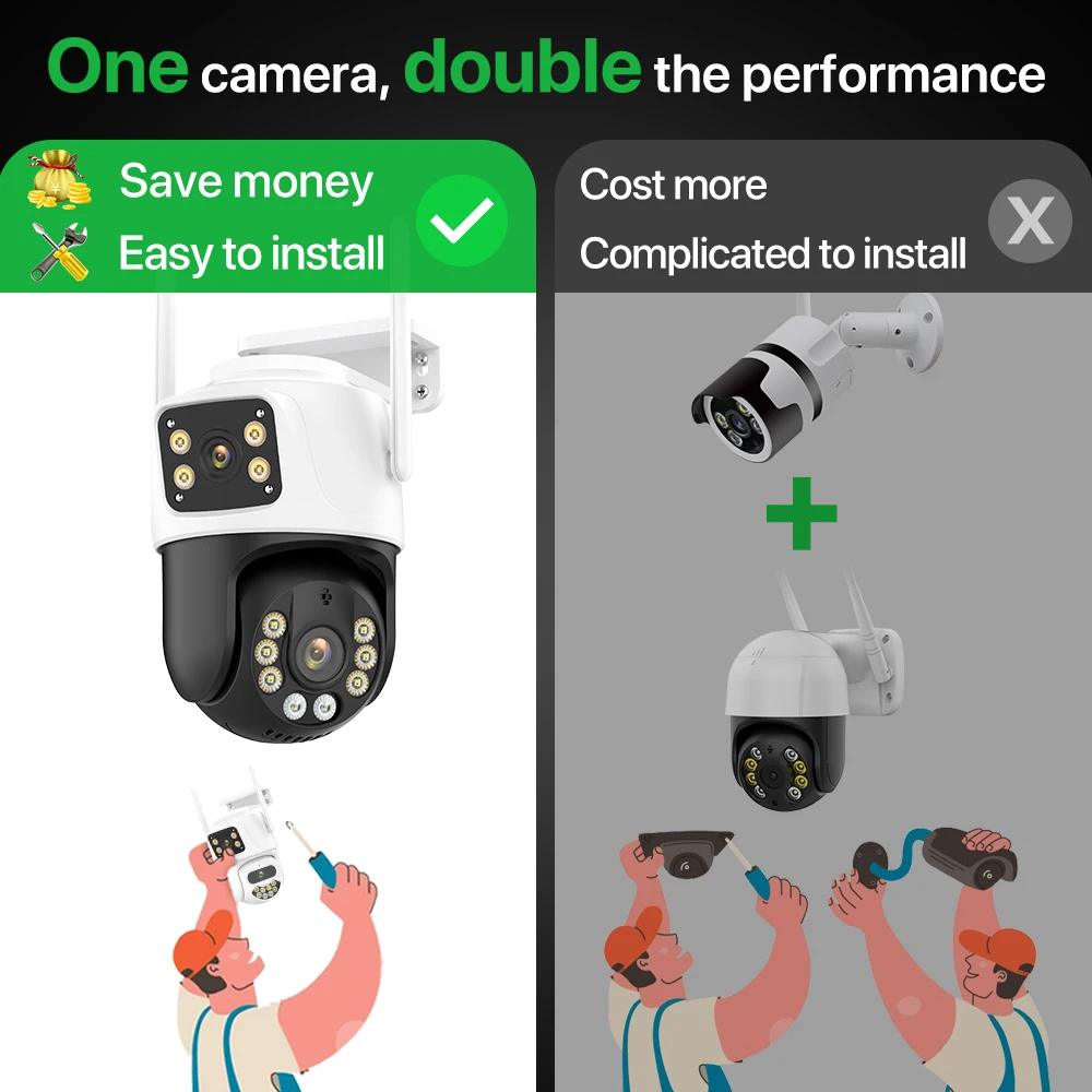ܺ  ī޶, 4K, 8MP HD, ߿ PTZ IP ī޶,  , ڵ   ȣ  ķ, 4MP, iCsee P2P
