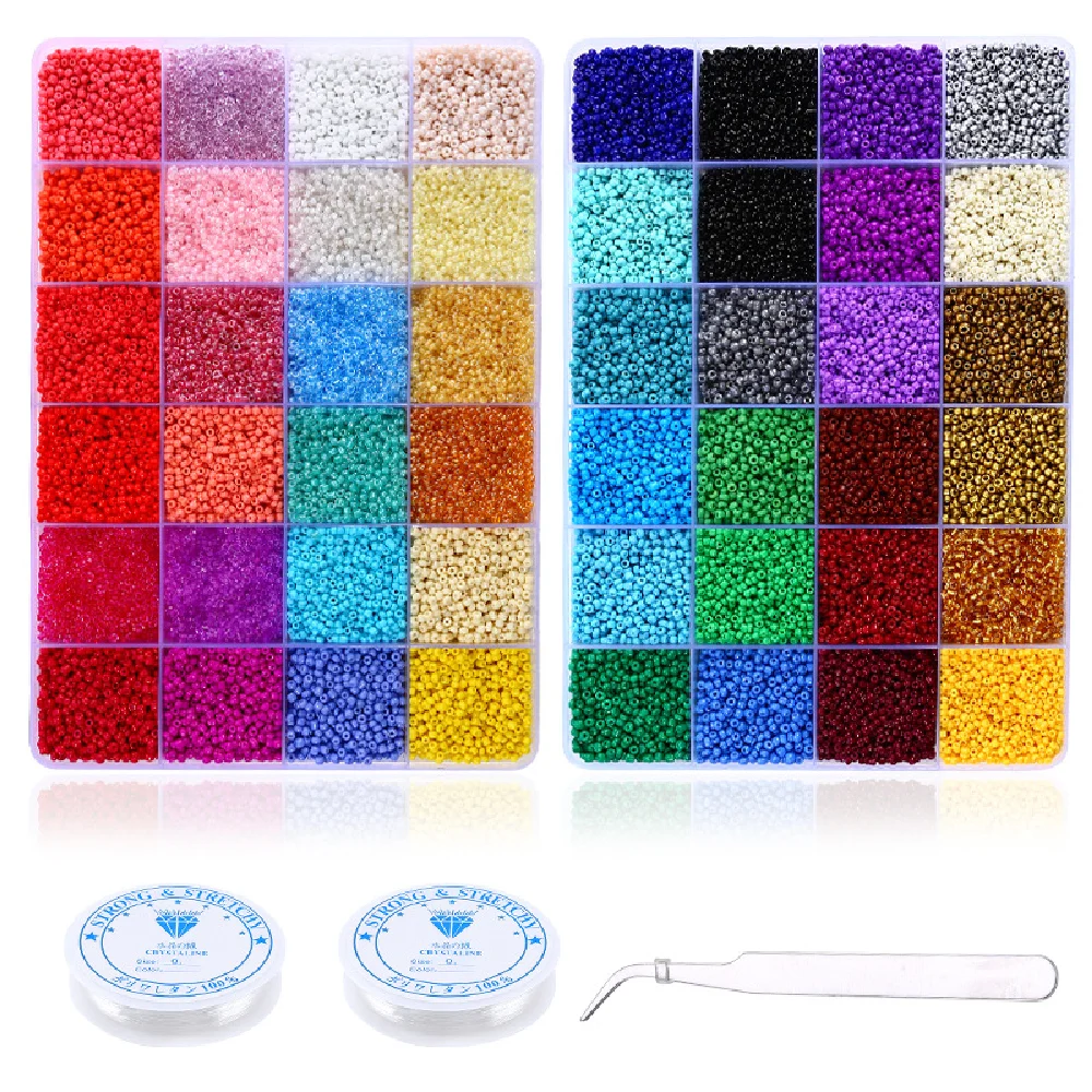 

Hot selling 24 grid rice bead soft pottery set Bohemian style DIY jewelry accessories set