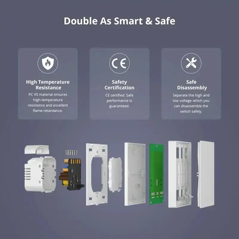 SONOFF M5 Matter 80 86 120 Smart Wall Switch Smart Home Two-way EWeLink Remote Control Switchman For Alexa Google Home Alice 4