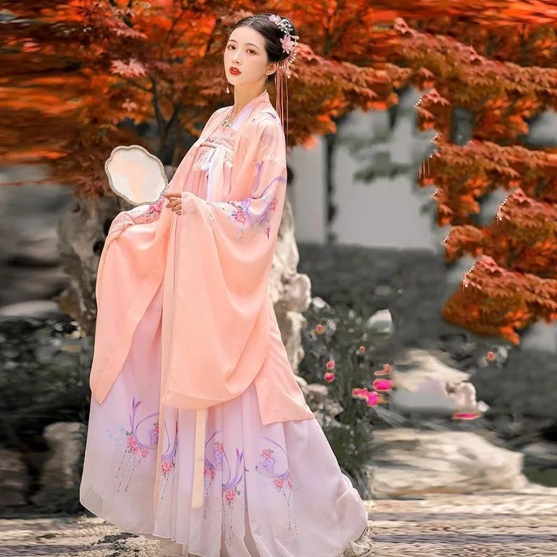 

Elegant Fairy Chinese Hanfu Traditional Folk Costume Dancewear Stage Performance Suit Oriental Ancient Princess Dress Clothing