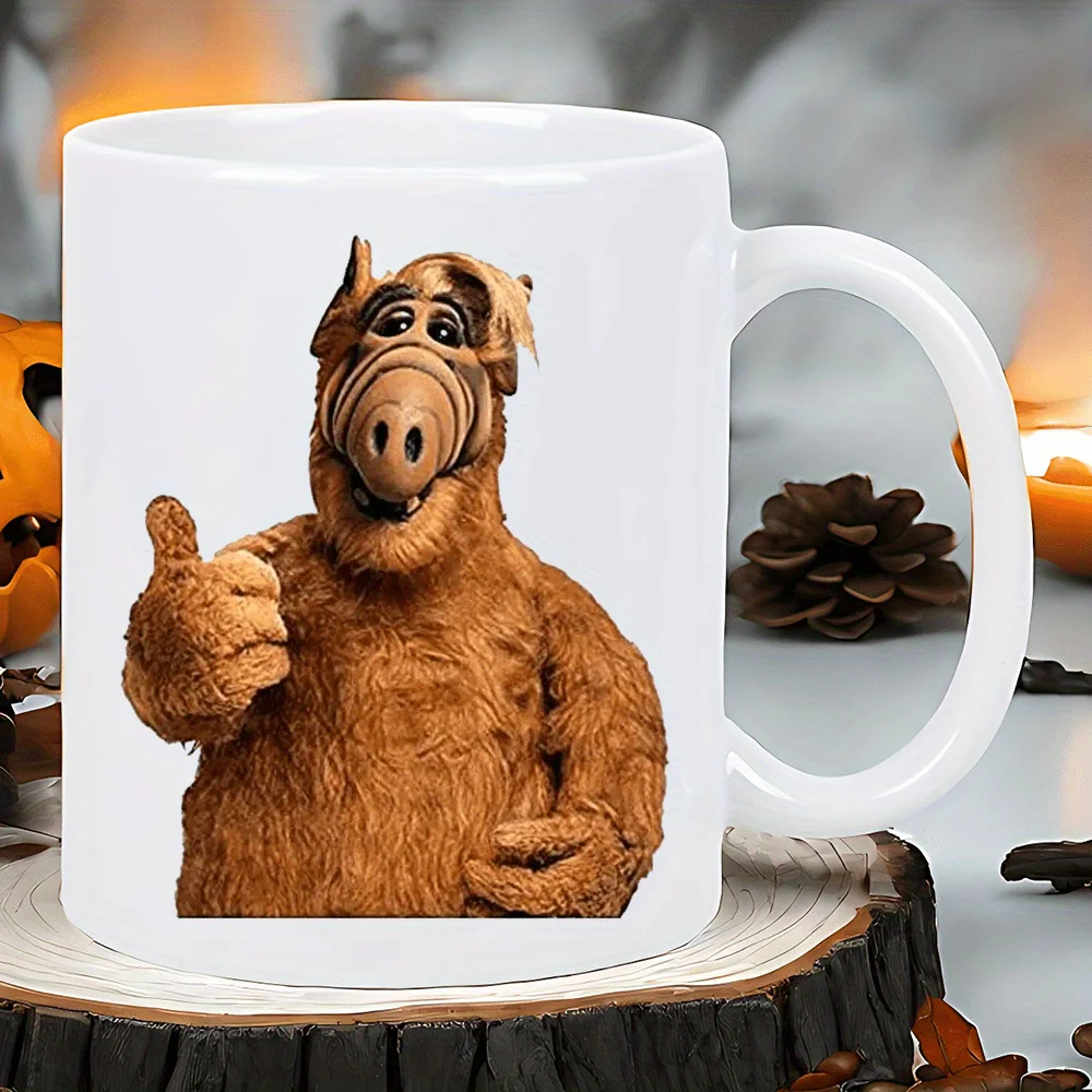 Alf Thumb Up Ceramic Coffee Mug, Insulated, Reusable, Hand Wash Only, Ideal Hot & Cold Beverages, Perfect Gift For_voghion.com