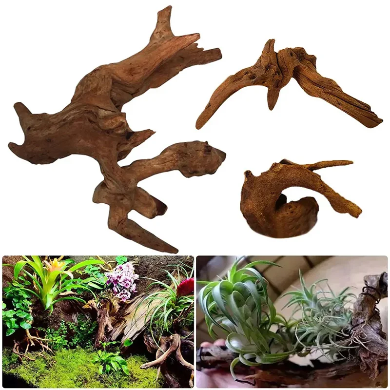 Meistverkaufte Neue Aquarium-Dekoration Natürliche Versunkenen Holzstämme Unregelmäßige Treibholz-Baumwurzel-Ornamente – Detail 10