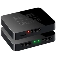 1x2 4K HDMI-Compatible Splitter Switch 1 in 2 Out Video Distributor Amplifier Dual Display for Box PC Monitor Projector Laptop