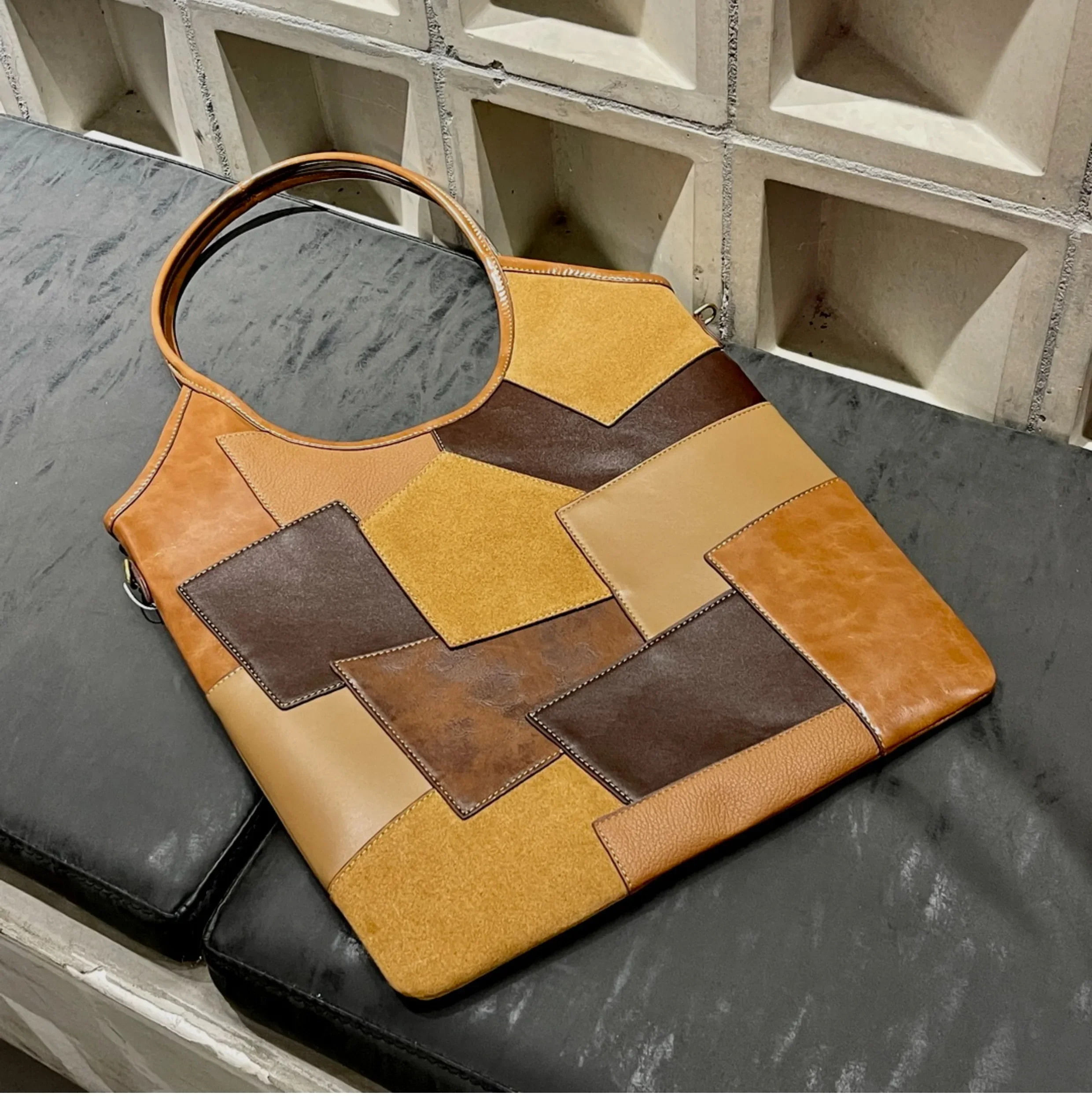 Fashion Large Soft Leather Ladies Bag European and American Retro Ladies Large Capacity Shoulder Handbag Single Shoulder Bag