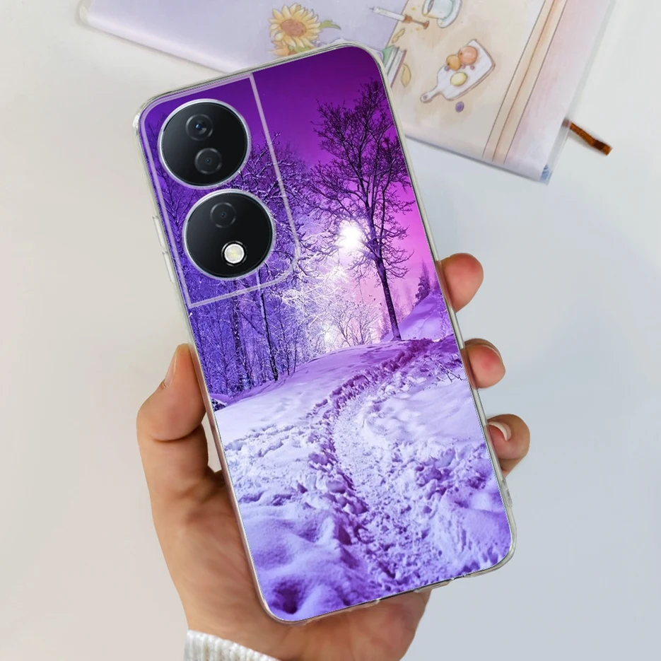 Cute Cat & Butterfly Painted Soft Silicone Phone Case -