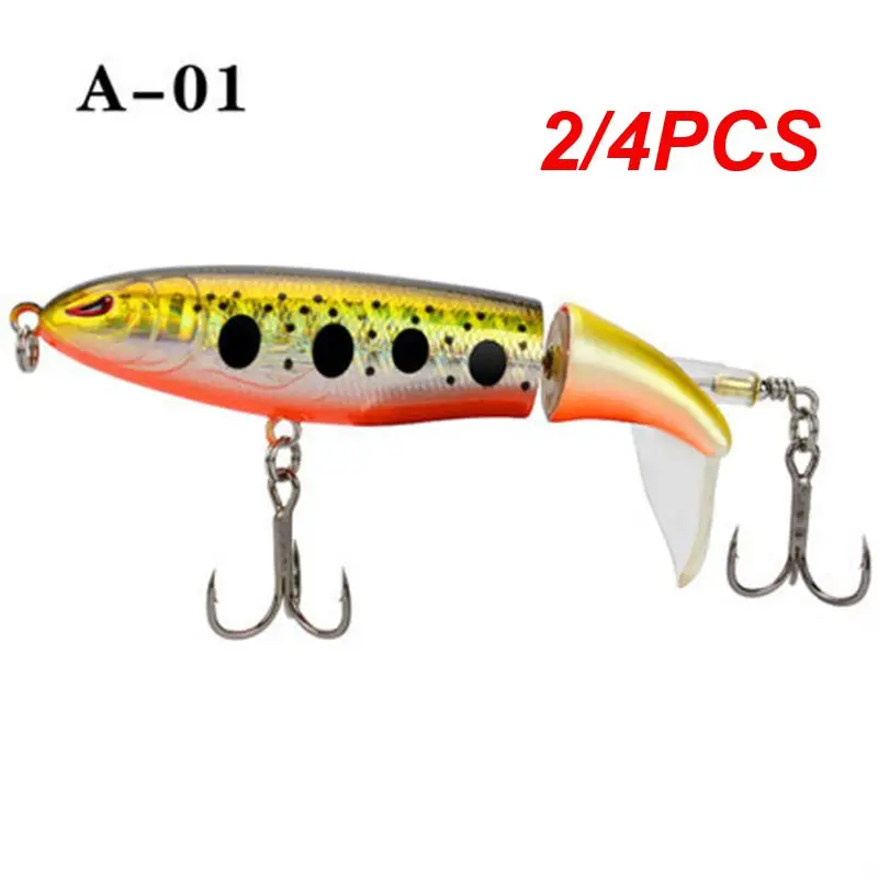 2/4Pcs Topline Tackle Whopper Plopper Topwater Fishing Lure Muslimwater Floating Lure Trolling Crankbait Pike Hard Baits