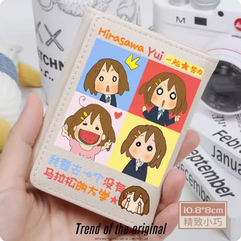 Anime K-ON！ Hirasawa Yui  Fashion Wallets PU Purse Card Holder Hasp Money Bag Cosplay Gift B677