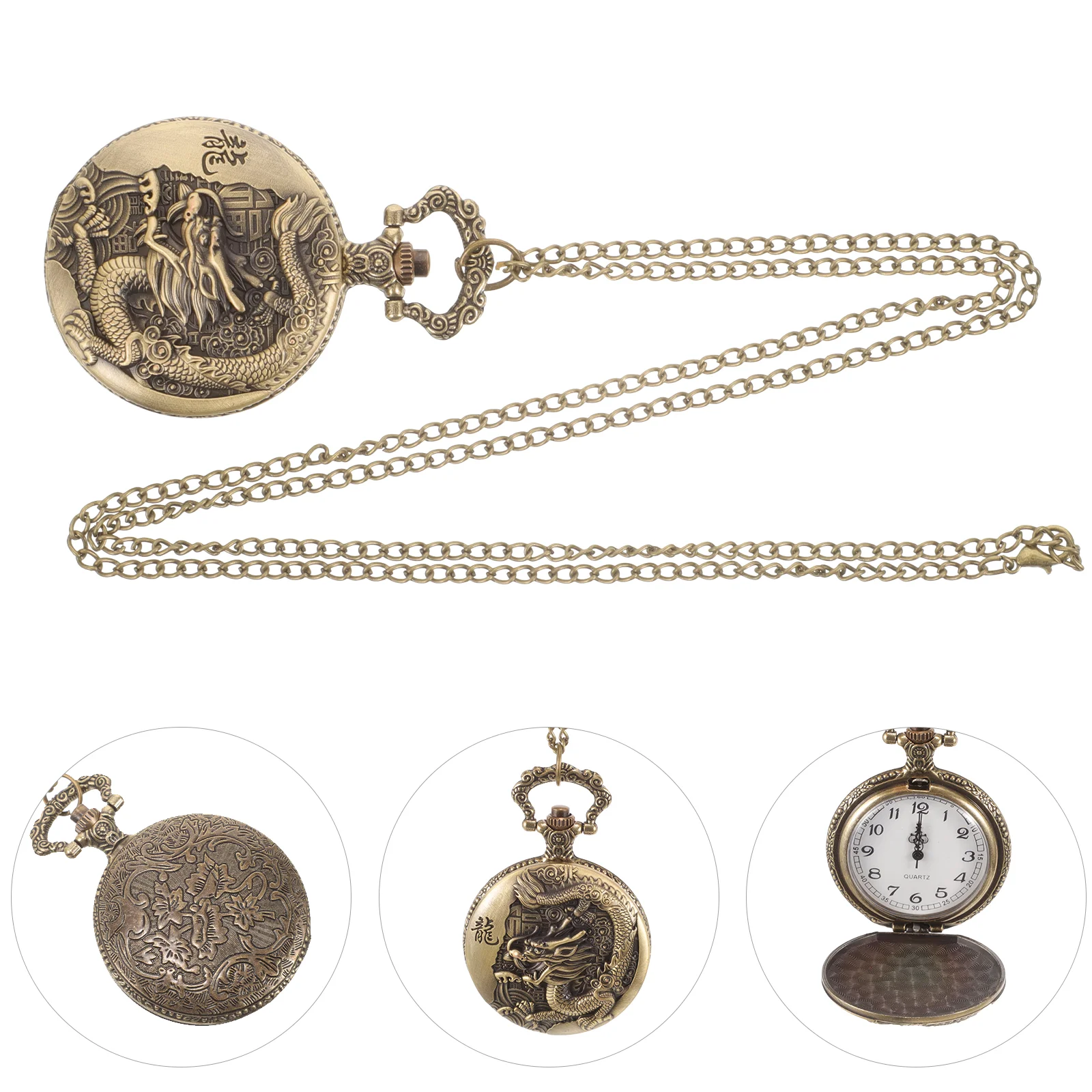 

Men's Pocket Watches with Chain Large Pendant Metal Vintage Mechanical and Women