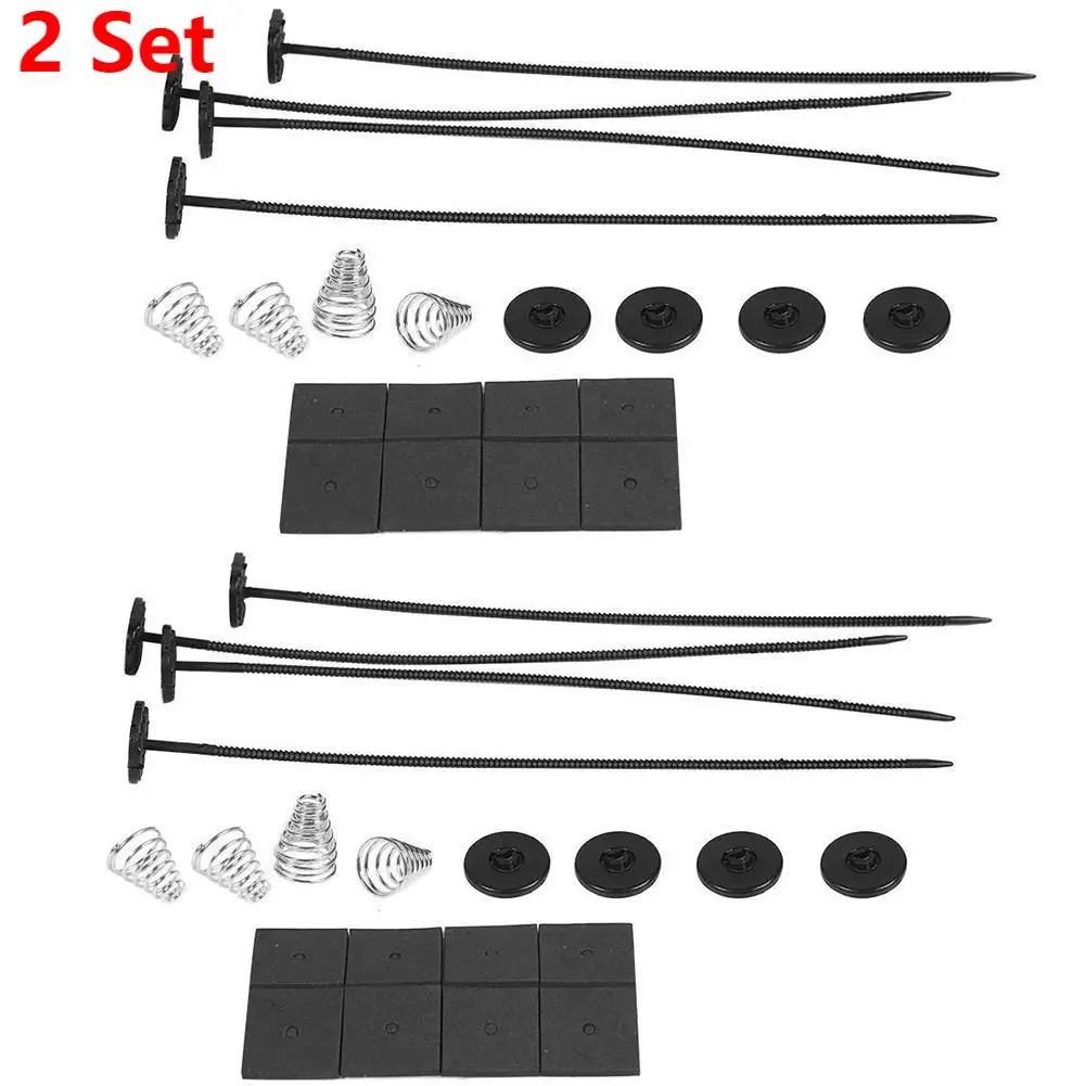 Radiator Fan Mounting Kit 2Pcs/Set Auto Car Universal Electric Radiator Fan Ventilador Mounting Kit 8x 9" Ties 16x Rubber Pads 8x Connectors Spring