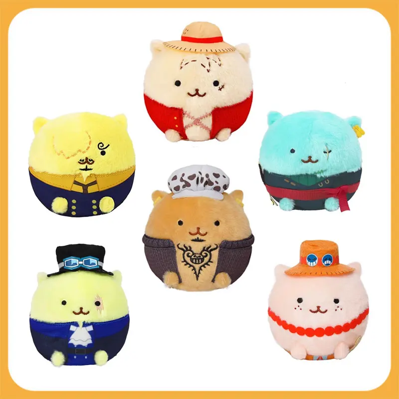 

10cm Movic Anime One Piece Dog Series Pendant Zoro Nami Luffy Push Doll Toy for Children Shankusu Corazon Joker Collectible Gift