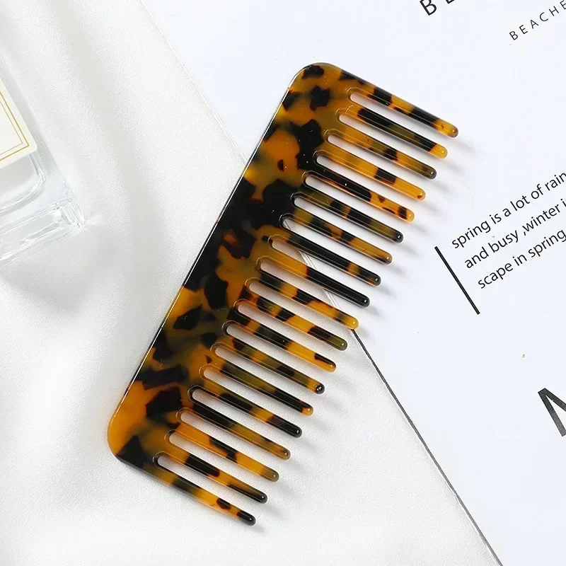 Wide Teeth Acetate Hair Combs Anti-static Massage Hair Brush Hairdressing Colorful Hairdress Salon Styling Traveling Accessories 4