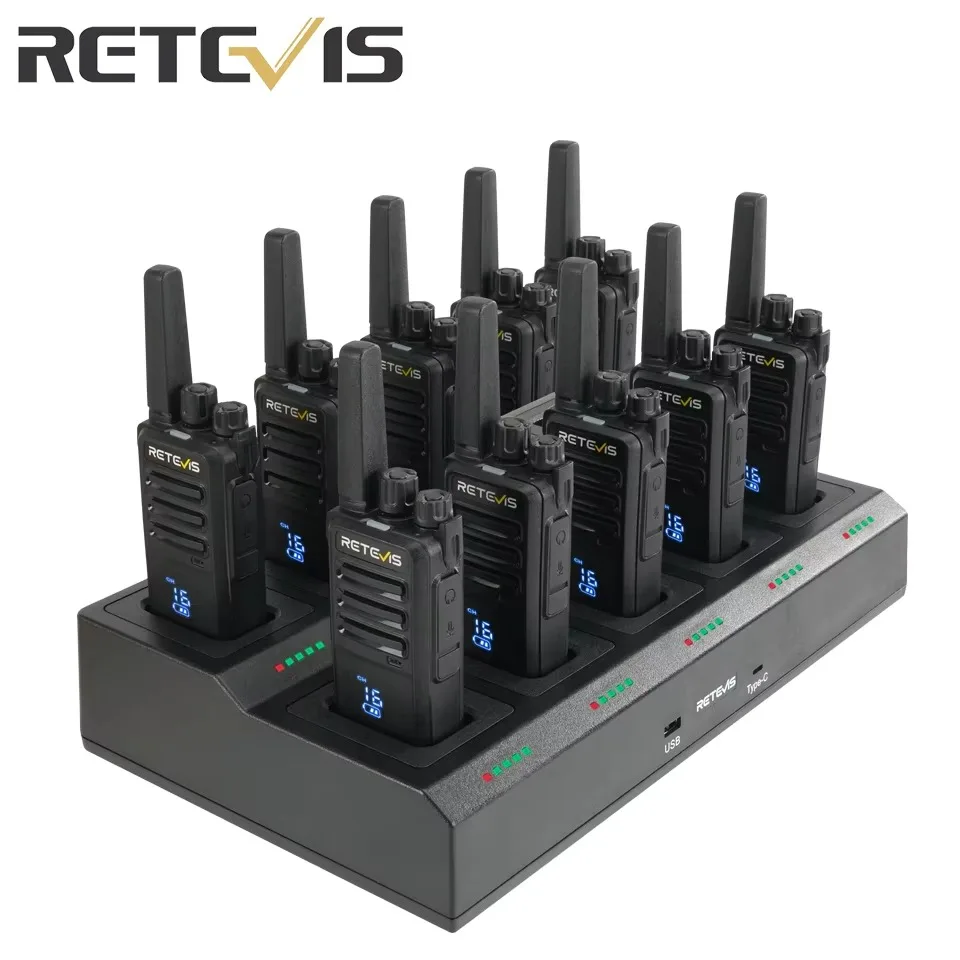 Talkie-walkie Retevis RT668H, lot de 10, PMR446 sans licence, écran caché, communication longue portée, talkie-walkies pour hôtel, usine 1