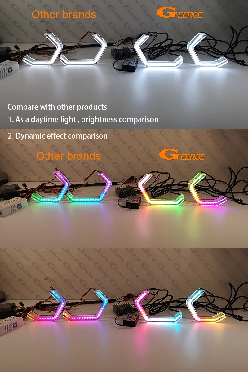 Kit Luci Led RGB Per Auto BMW - 2 Pezzi Con Telecomando - Luce Ambiente Piedi E Vano Porta (Compatibile 1 3 5 7 Serie)