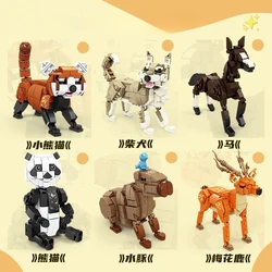 Intricate Panda Lion Puzzle: Artistic Animal World Decoration & Unique Desktop Ornament - No box (6 - piece set)