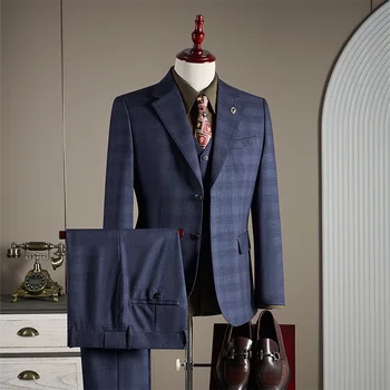 Checkered Suit 3-Piece Set