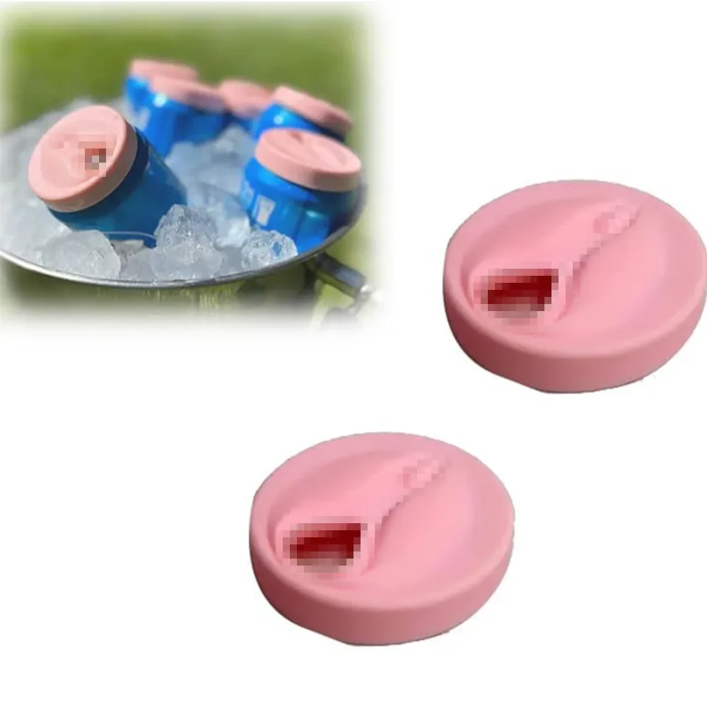 Silicone Soda Can Lids Pink Coffee Portable Easy Cleaning Reusable Jar Cap Accessories Bachelor Party Novelty Gifts