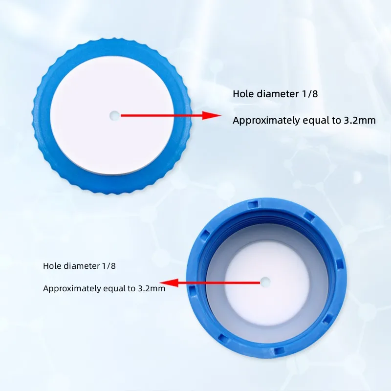 Mobile Phase Bottle Cap 1 Hole, 2 Holes, 3 Holes, 4 5 Holes with Thread GL45 Open Hole Cap Solid Matching Gasket