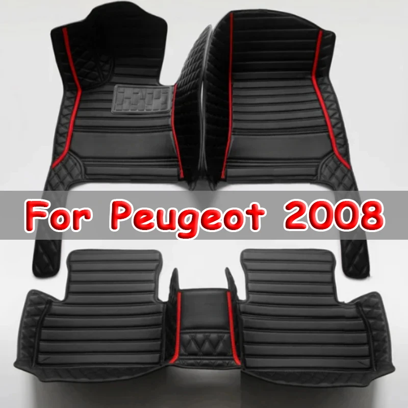 

Автомобильные коврики для Peugeot 2008 E2008 2020 2021 2022 2023, коврики, накладки на ножки, аксессуары, детали интерьера, водонепроницаемые коврики для автомобиля