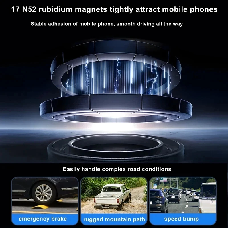 Bendable Detachable Magnetic Car Phone Holder – Adjustable Angle Dashboard Mount