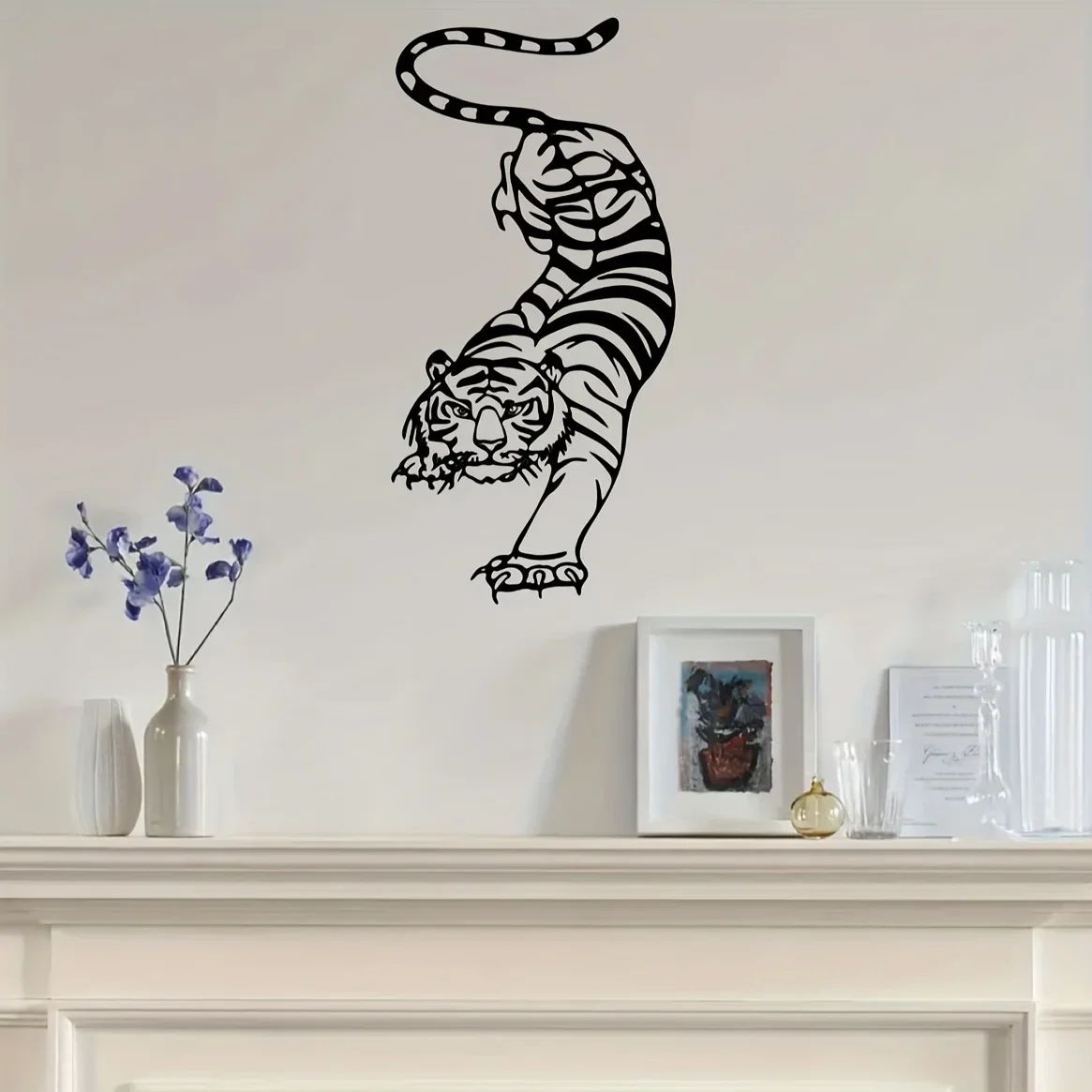 

Black Beast Tiger Wall Decoration Perfect for Living Room Bedroom, and Study Removable Waterproof Wallpaper Ideal Housewarming