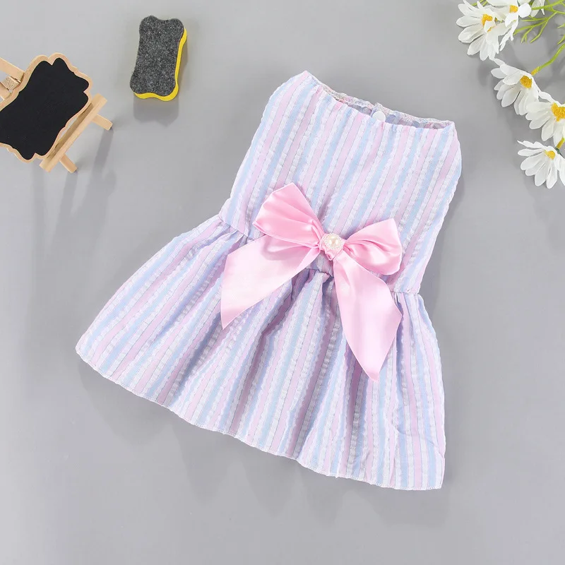 Puppy Spring Clothes Dog Fancy Dress for Small Breeds Dogs Pet Short Skirt Pomeranian One Piece Ropa Perro Costume Free Shipping