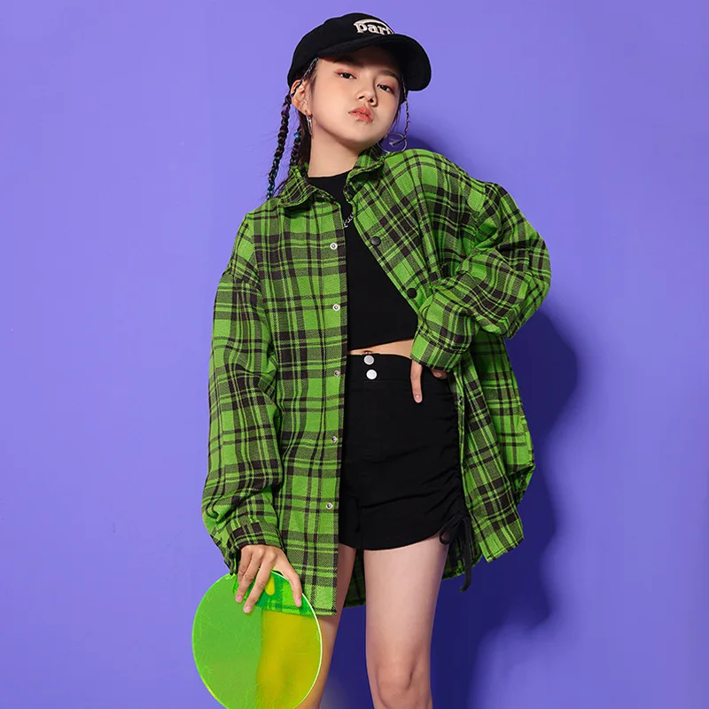 

Hip Hop Dance Costumes for Girls T Shirt Vest Shorts Suits Ballroom Dancing Clothes Stage Outfits Kids Perform Show Wear Jazz