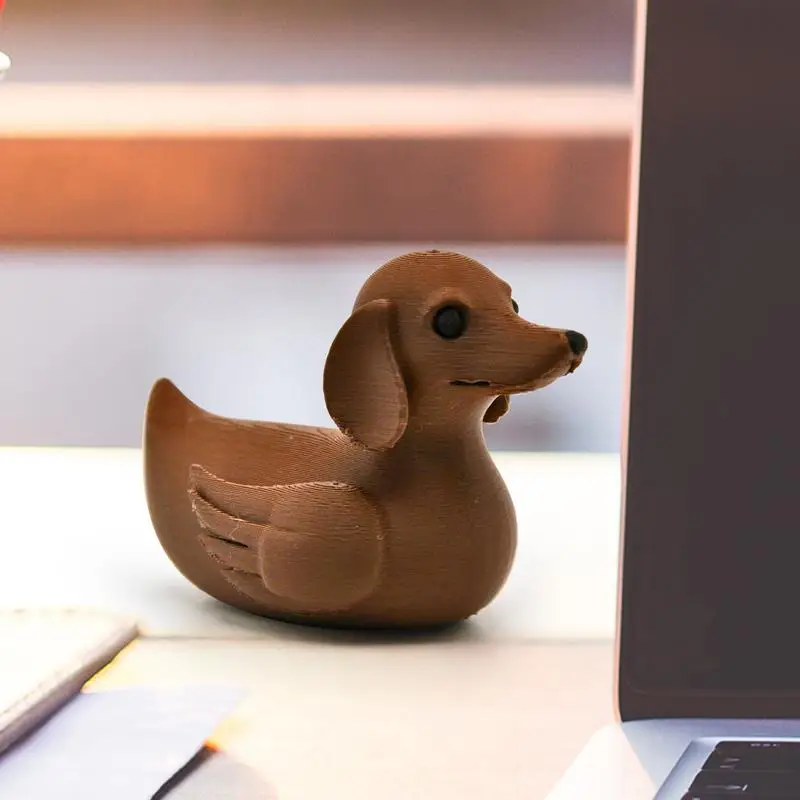 3D Printed Dachshund Dog Duck Statue Fidget Toy Funny Workplace Table Decoration For Home office Gardening Courtyard fidget toys miniature figurines 3d printed toy robot doll action figure toy