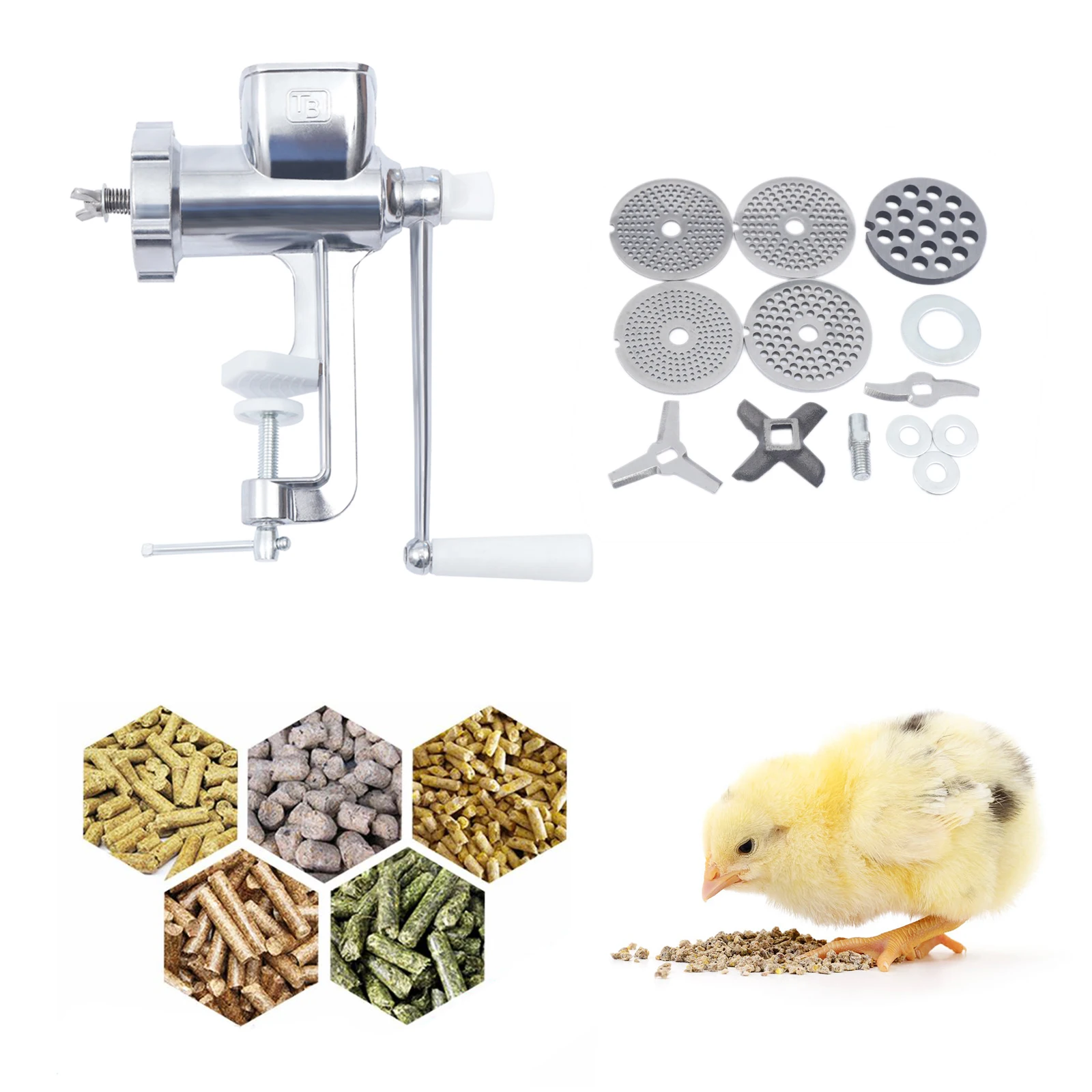 Household Feed Pellet Mill Hand Manual Pet Food Maker Machine Feed Pellet Machine For Birds Fishing Bait Hoom