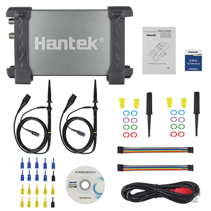 Hantek 6022BE 휴대용 오실로스코프 2 채널 노트북 USB 디지털 스토리지 가상 오실로스코프 20Mhz 48msa/S 자동차 감지기