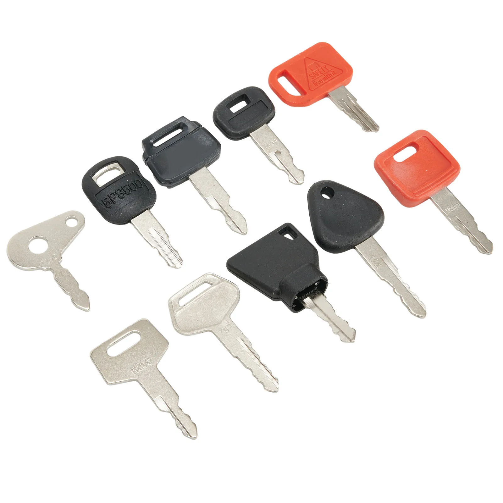 

10pcs Ignition Keys Master Key Ignition Set For Agricultural + Heavy Plant Machinery For Excavators Tractors Car Accessories