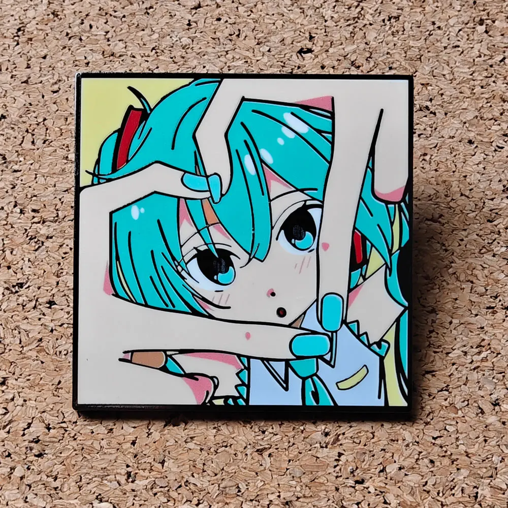 Hatsune Miku Enamel Pin - Cute Anime Metal Brooch Badge Accessory Gift