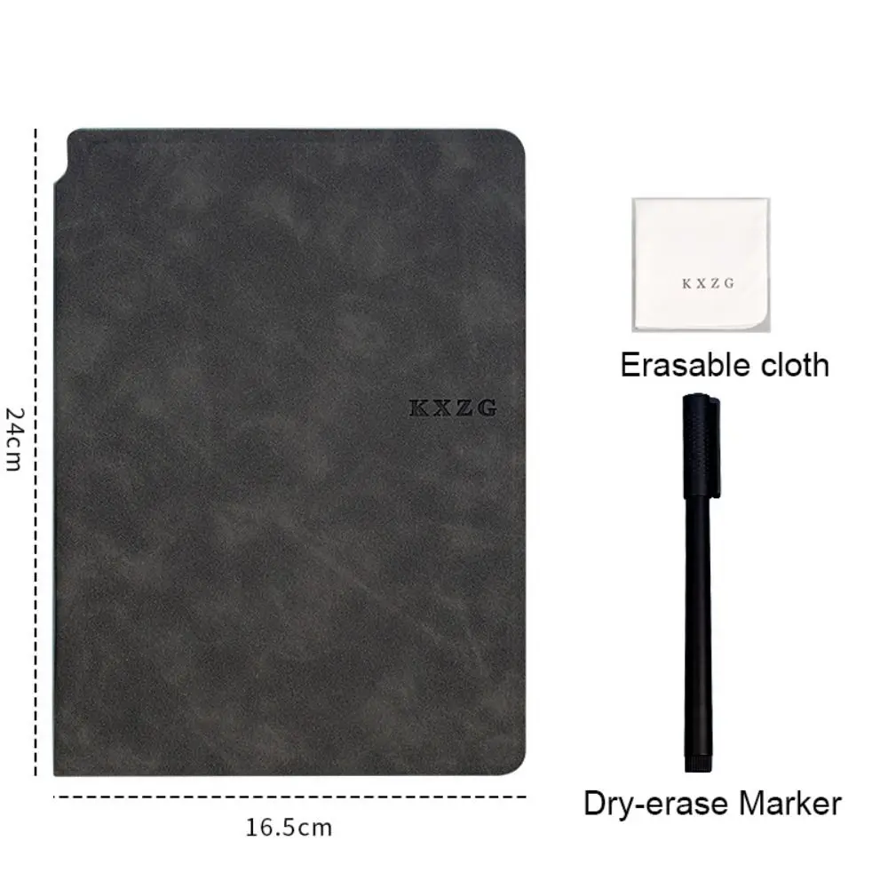 Reusable A5 Whiteboard Notebook Whiteboard Pen Erasing Cloth Writing Board Memo Pad Weekly Planner whiteboard notebook set