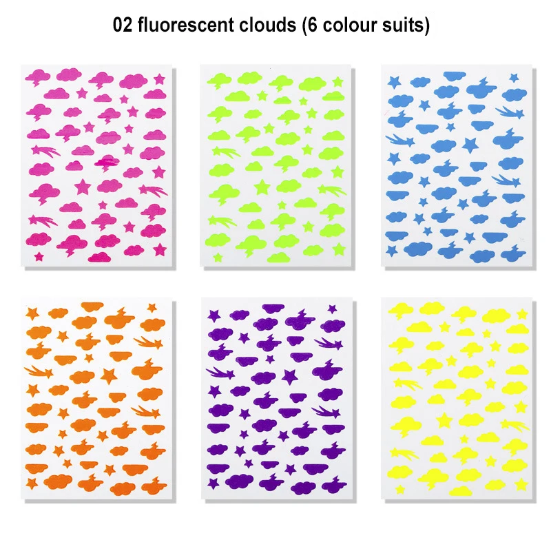 Fun And Educational Fluorescent Stars Safe For Kids Self-adhesive Decals Easy To Apply Transform Any Room 3d Glow In The Dark