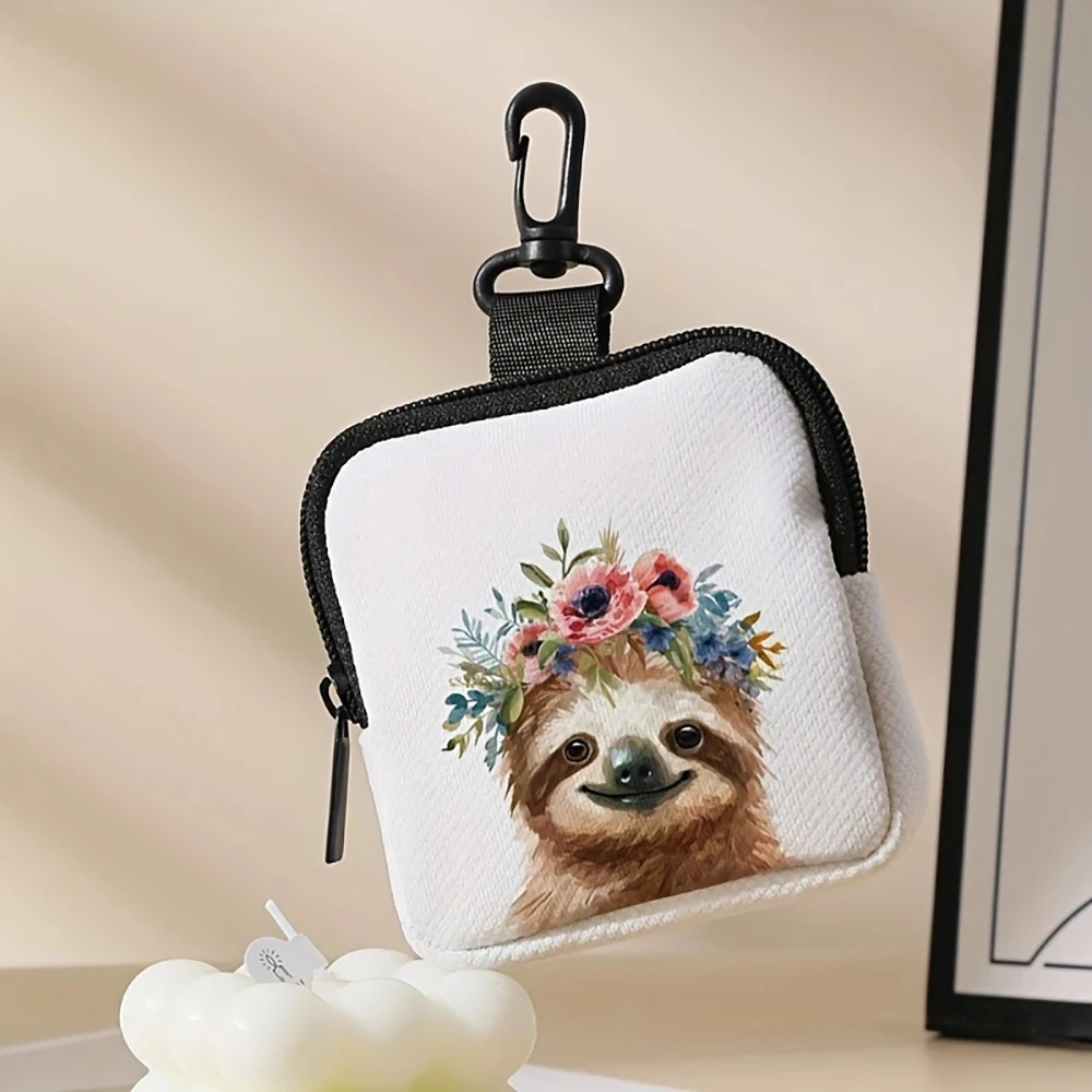 1pc，Koala pattern large capacity coin wallet, digital printed coin wallet, storage bag, are ideal choices for gifts