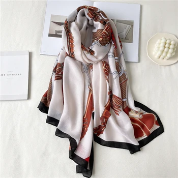Soft Shawl Wrap 180*90cm Fashion Cotton Scarf Print Autumn Winter Warm Pashmina Lady Muslim Headband Bandana Hijab 2022 Foulard 3