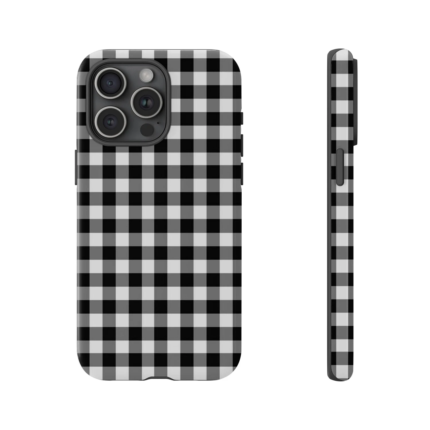 Vintage Brown Gingham Plaid Durable Phone Case